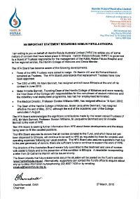 Statement to Supporters